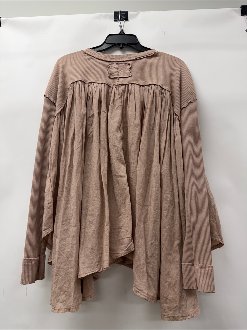 We The Free Blush Pink Button-Front Peasant Tunic - Picture 4 of 4